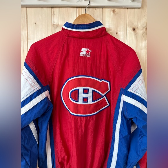Vintage Starter Canadians Jacket Size L, NHL Windbreaker, Montreal, Official - Picture 2 of 6